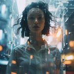 ilustrasi manusia dengan teknologi digital