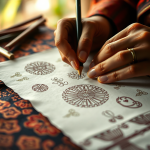 sketsa batik