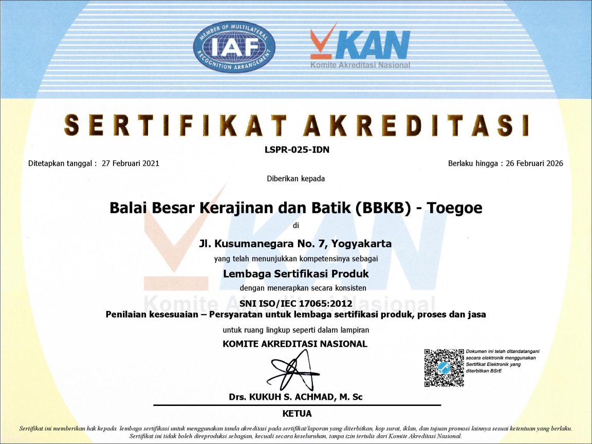 Contoh sertifikat SPPT SNI