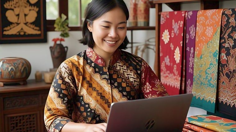Berjualan produk fisik batik sudah biasa. Tapi era digital memungkinkan monetisasi batik lewat beragam produk non fisik.