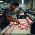 Proses pembuatan kain bukan batik asli menggunakan mesin