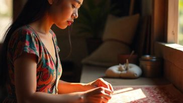 Uniknya batik tulis, bisa membuat sendiri desainnya, diaplikasikan ke dalam kain batik. Batik tulis custom ini jadi alternatif tampil beda.