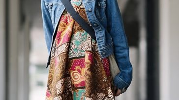 OOTD Batik: Sackdress Batik + Jaket Denim