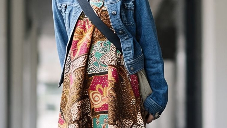 OOTD Batik: Sackdress Batik + Jaket Denim
