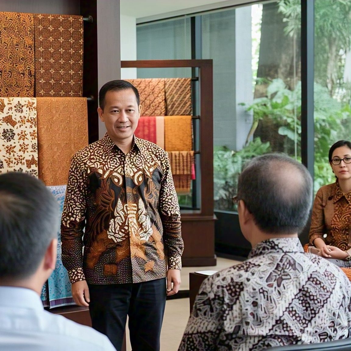 Selain kain batik, cerita batik juga menjadi magnet pengguna atau calon pengguna batik. Dengan mempresentasikannya, orang menjadi kenal batik