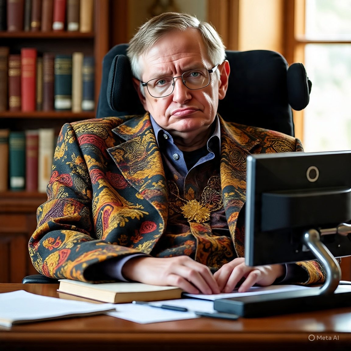 Kisah Stephen Hawking ibarat batik: penuh perjuangan, ketekunan, dan keindahan berpikir yang abadi meski dalam keterbatasan fisik.