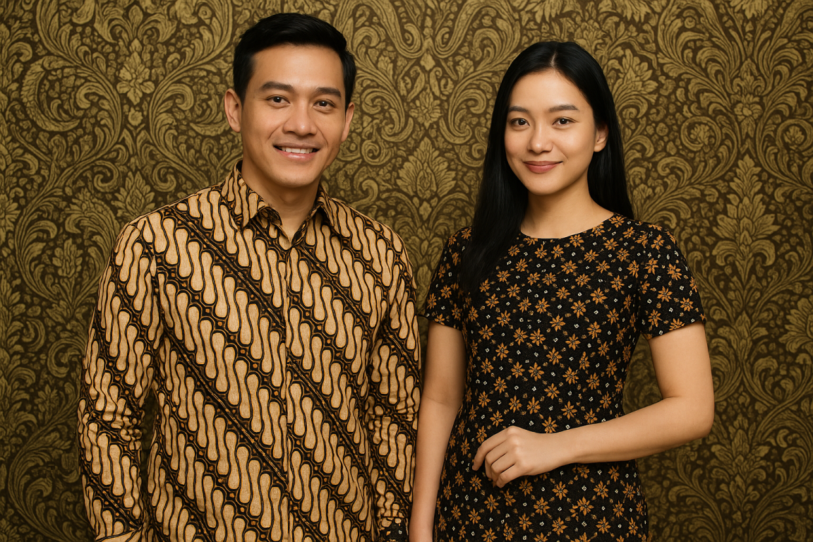 Motif batik geometris merekam simbol kosmos, harmoni, dan doa kehidupan. Warisan budaya Jawa yang abadi, penuh filosofi dan makna.