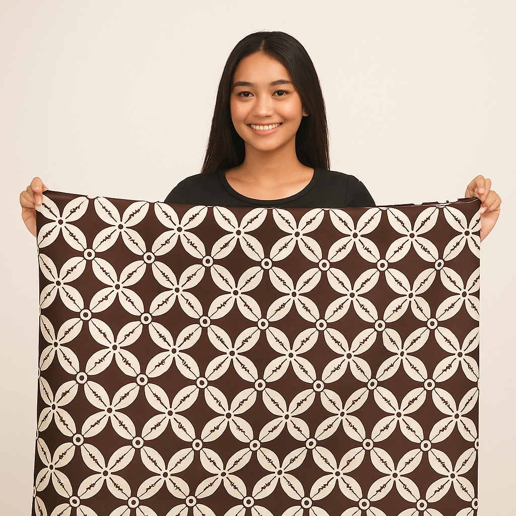 Batik Kawung lahir dari Jawa sejak abad ke-13. Motifnya sederhana tapi sarat makna: kesucian, keseimbangan, dan filosofi hidup harmonis.