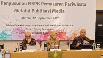 Arief Wibisono paparkan Permendag 14/2025 dalam FGD NSPK Pemasaran Pariwisata untuk perkuat promosi dan identitas Indonesia di luar negeri.