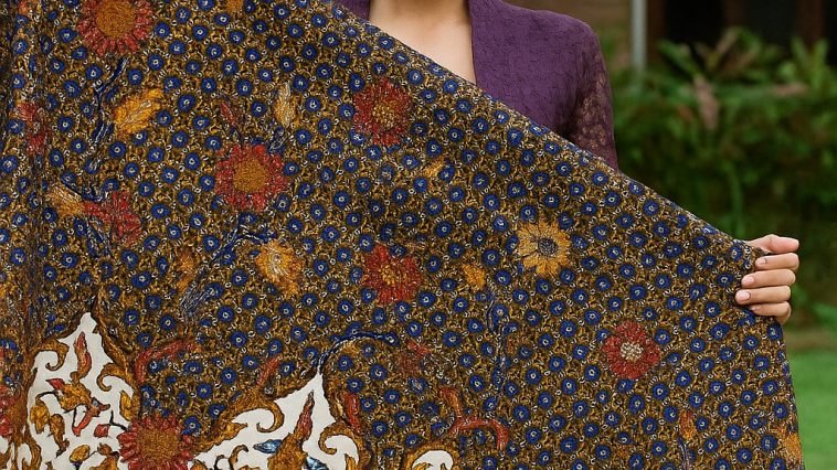 Batik Lasem motif Gunung Ringgit melambangkan rezeki melimpah, etika mencari kekayaan, dan akulturasi budaya Jawa-Tionghoa.
