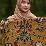 Batik Belitung motif Kantung Semar, flora endemik yang jadi simbol daya tahan dan identitas budaya khas pulau Belitung dan Kalimantan.