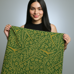 Batik Cianjur motif Beasan memaknai padi sebagai simbol kemakmuran, kerendahan hati, dan kebersamaan, lahir dari budaya agraris Sunda. (Ilustrasi: AI)