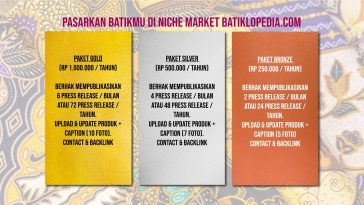 Iklan Direktori Batiklopedia.com hadir sebagai ruang promosi digital UMKM batik dengan paket iklan tahunan tepat sasaran untuk brand Anda.