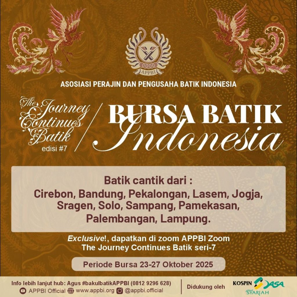 Webinar Batik Bayat: Rukun Bersinergi. Telusuri perjalanan Batik Bayat dari tradisi lokal menuju kebangkitan industri kreatif Indonesia.