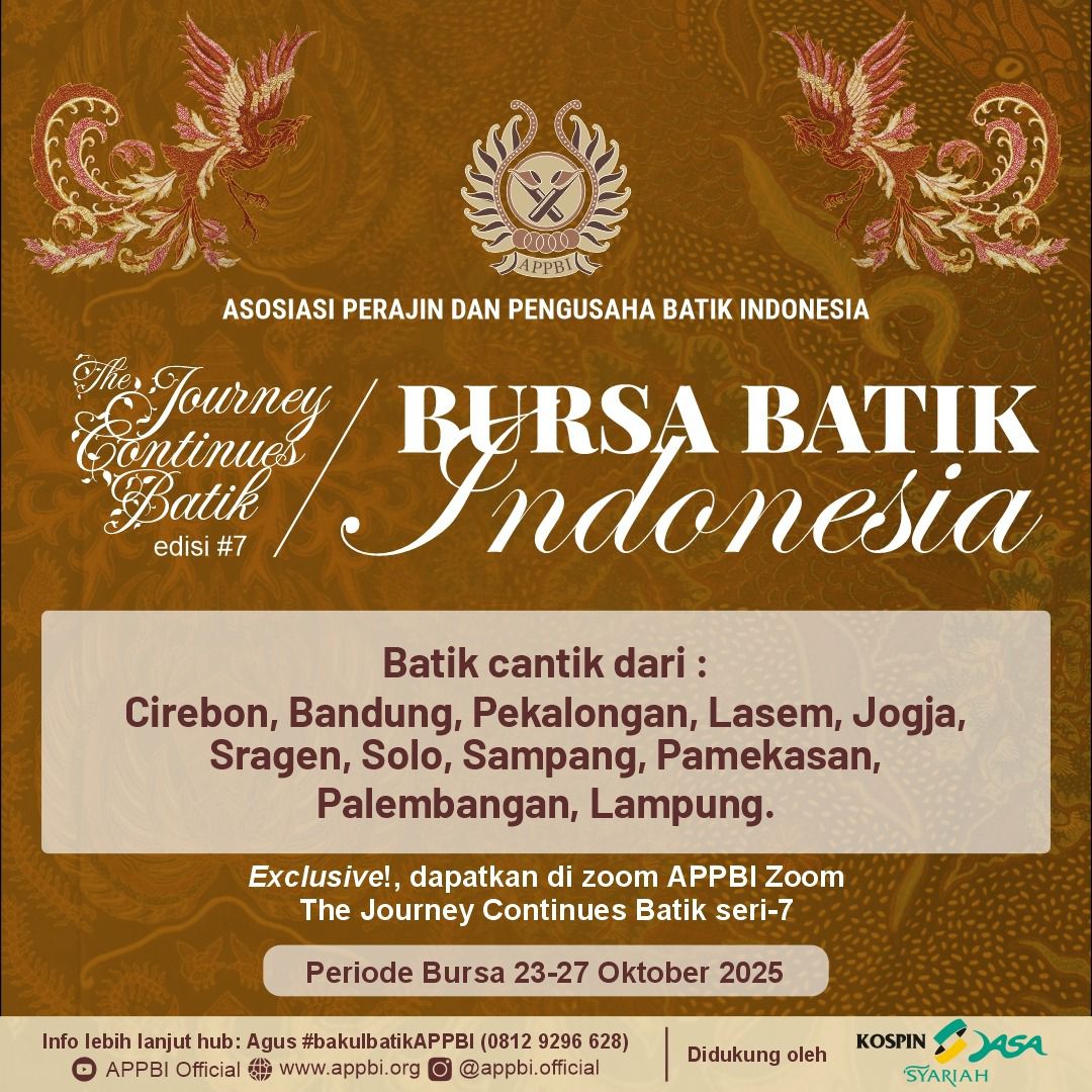 Webinar Batik Bayat: Rukun Bersinergi. Telusuri perjalanan Batik Bayat dari tradisi lokal menuju kebangkitan industri kreatif Indonesia.