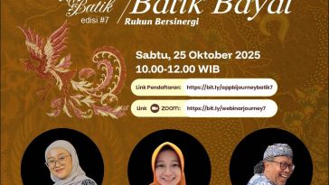 Webinar APPBI menelusuri perjalanan Batik Bayat bersama Lutfi Koriah Yunani, menghidupkan kembali semangat rukun dan sinergi tradisi.