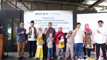 PT Antam dan Pemkot Jakarta Timur menggelar sharing session ABK sekaligus menyalurkan santunan kepada 300 anak berkebutuhan khusus, yatim, dan duafa.