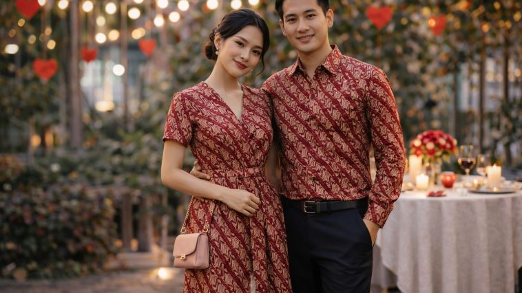 Inspirasi OOTD batik Valentine: romantis, elegan, modern, dan tetap berbudaya untuk dinner, couple look, hingga gaya casual chic.