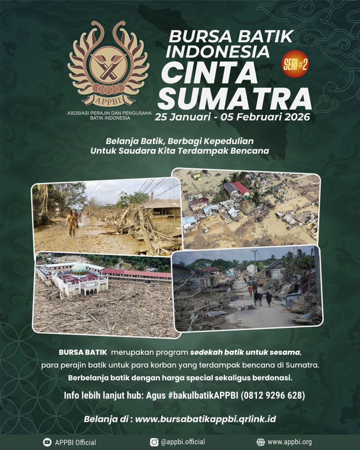 APBBI salurkan Rp27 juta lewat Sedekah Batik untuk korban bencana, wujud solidaritas perajin di awal 2026.