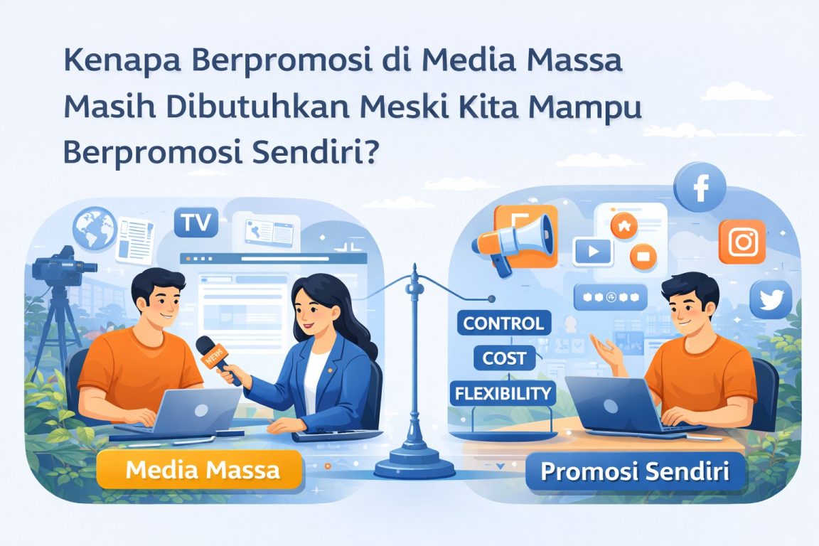 Mengapa promosi di media massa tetap penting meski brand bisa promosi sendiri? Ini alasan soal trust, jangkauan, dan kredibilitas.