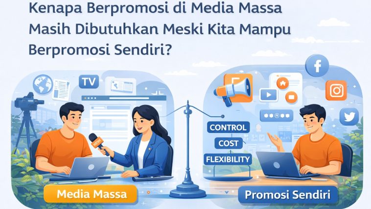 Mengapa promosi di media massa tetap penting meski brand bisa promosi sendiri? Ini alasan soal trust, jangkauan, dan kredibilitas.