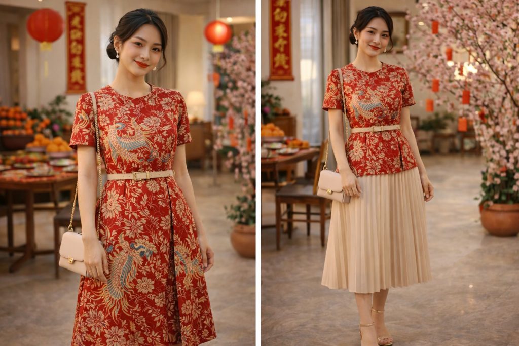 Rayakan Imlek dengan Batik Lasem bernuansa merah khas Tionghoa, elegan, penuh makna, dan tetap modern untuk berbagai momen.