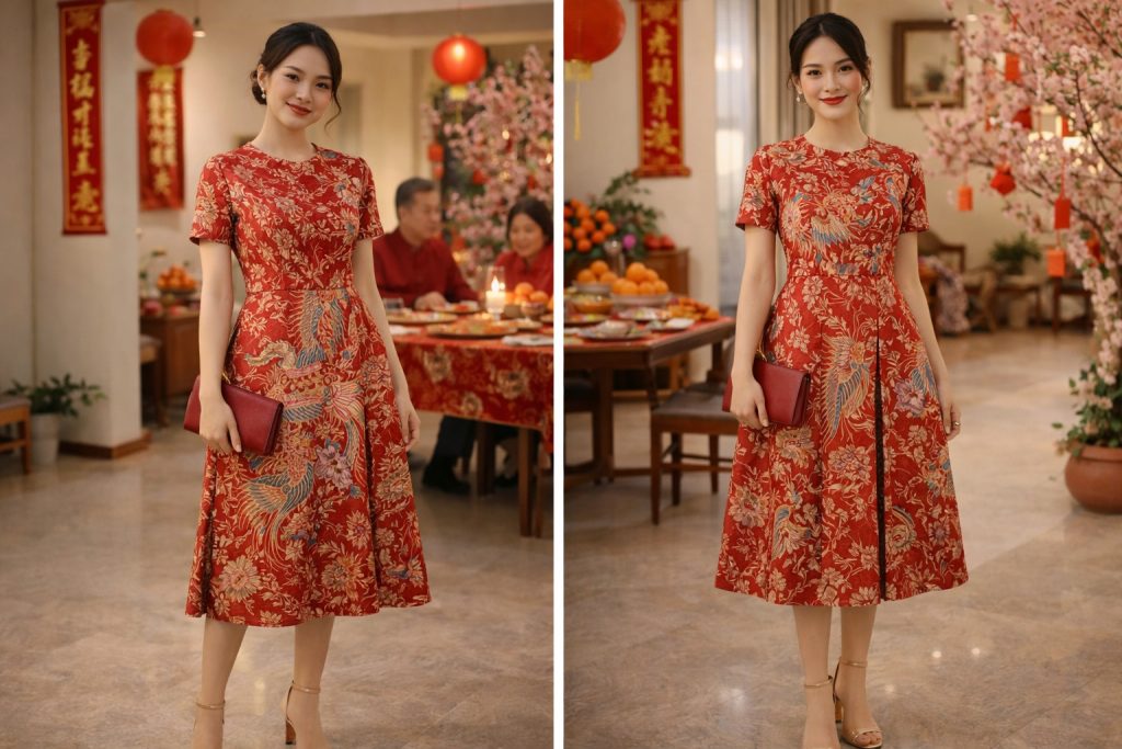 Rayakan Imlek dengan Batik Lasem bernuansa merah khas Tionghoa, elegan, penuh makna, dan tetap modern untuk berbagai momen.