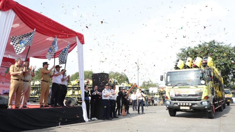 Pemprov DKI memberangkatkan 388 motor pemudik dari Terminal Pulogadung ke lima kota tujuan dalam program Mudik Gratis 2026.