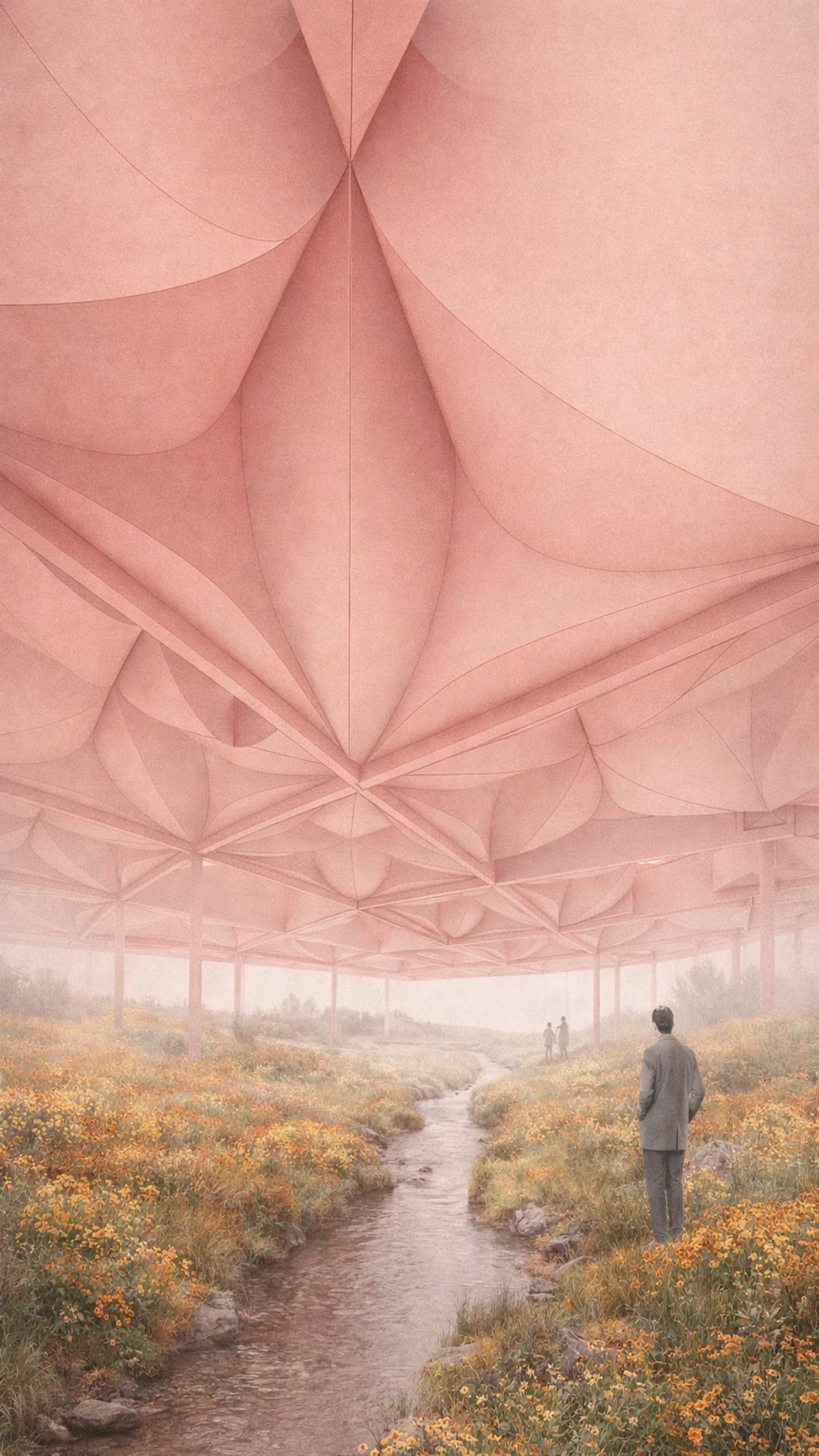 Batik Pavilion karya Samantha Shanne tafsirkan motif Kawung jadi arsitektur Nusantara, gabungkan tradisi batik dan desain modern.