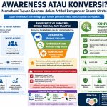 Pahami perbedaan tujuan awareness dan konversi dalam artikel bersponsor serta strategi memilih pendekatan yang paling efektif.