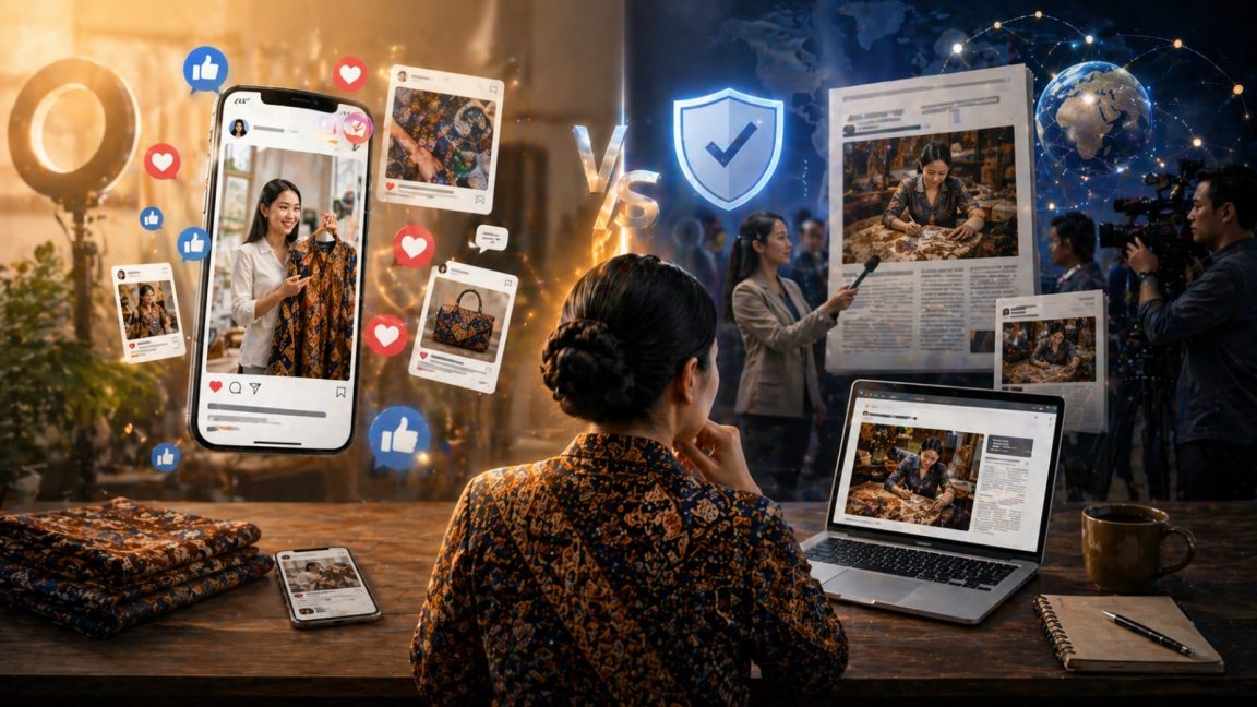 Press release vs media sosial, mana lebih efektif? Simak perbedaan artikel yang diceritakan dan menceritakan sendiri untuk branding.