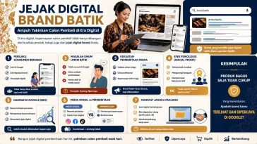 Jejak digital pemberitaan brand bantu yakinkan calon pembeli batik. Simak peran media online dalam membangun kepercayaan bisnis.