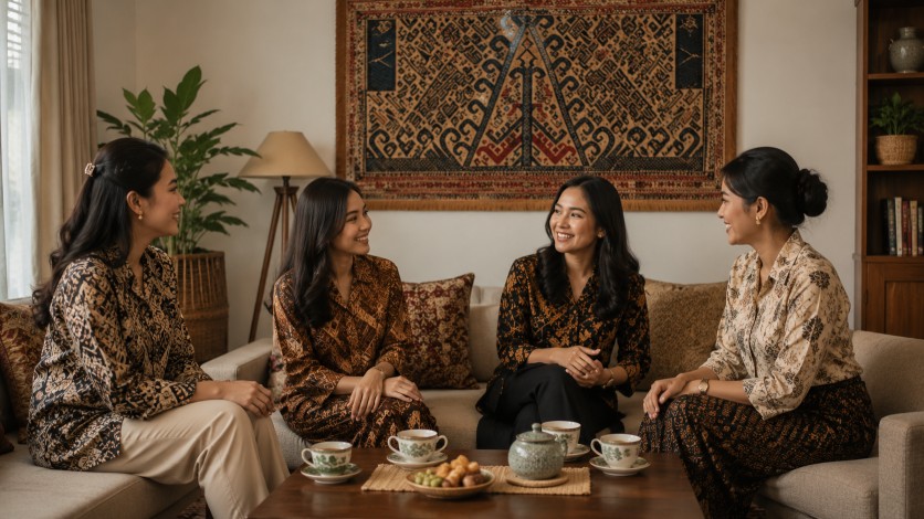 Busana batik bermotif Tampan Lampung hadir sebagai inovasi fashion modern untuk melestarikan budaya tradisional pesisir.