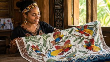 Makna motif Cenderawasih dalam batik Papua mencerminkan keindahan, kebanggaan budaya, dan kekayaan alam Papua.