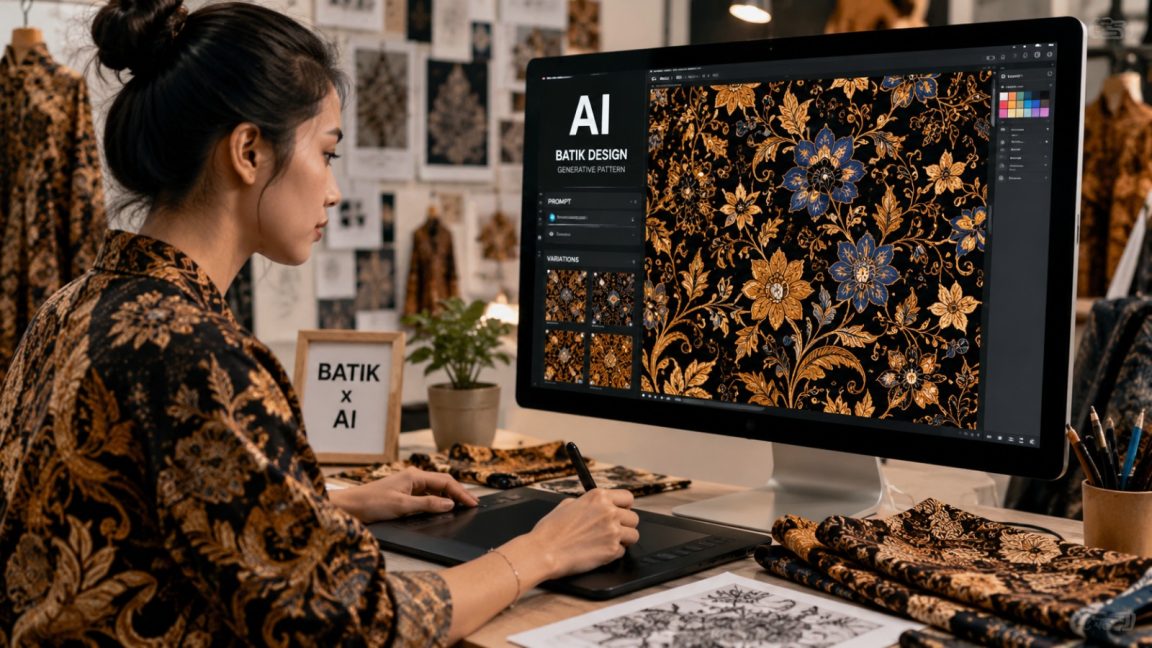 AI, AR, dan QR Code membawa inovasi baru bagi batik Indonesia, dari desain digital hingga autentikasi produk budaya.