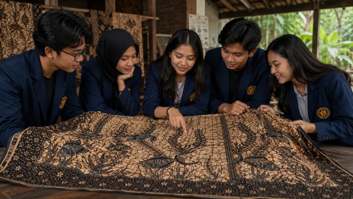 Motif Batik Bakaran khas Pati memiliki corak retak unik dengan perpaduan budaya pesisir dan pedalaman.