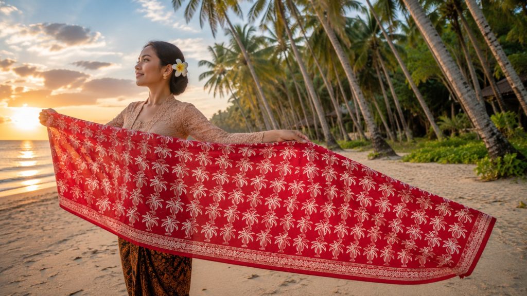Motif Batik Nyiur Melambai Kepulauan Riau