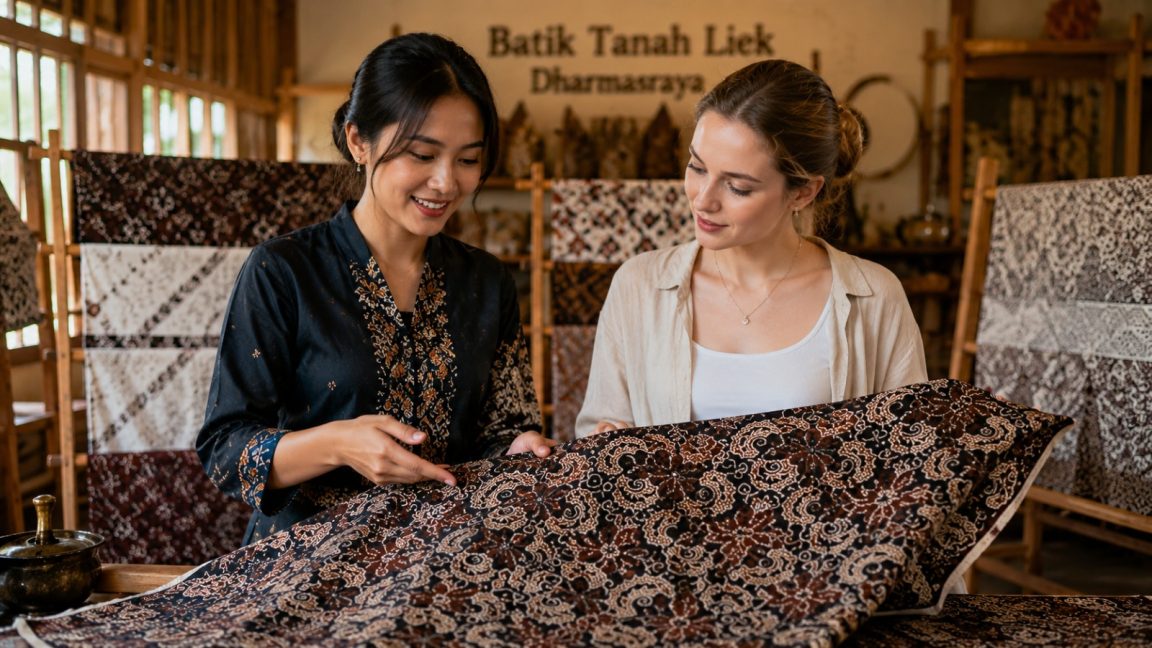 Filosofi motif Batik Tanah Liek Dharmasraya menggambarkan alam, budaya, dan kehidupan masyarakat Minangkabau.