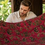 Motif Prada dan Asimetris pada batik Papua menggambarkan kekayaan alam serta keragaman budaya masyarakat Papua.
