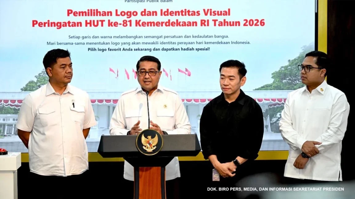 Pemerintah buka polling logo HUT RI ke-81. Masyarakat dapat memilih lima desain finalis hingga 28 Juni 2026.