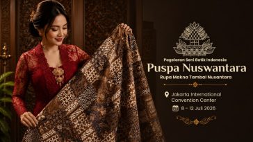 Puspa Nuswantara 2026 akan digelar di JICC Senayan pada 8–12 Juli 2026, menghadirkan batik premium, maestro batik, dan kolektor.