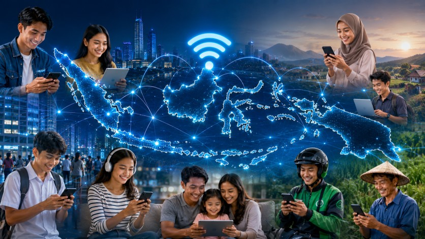 Penetrasi internet Indonesia 2026 mencapai 81,72%. Simak sebaran pengguna berdasarkan pulau, provinsi, dan demografi.