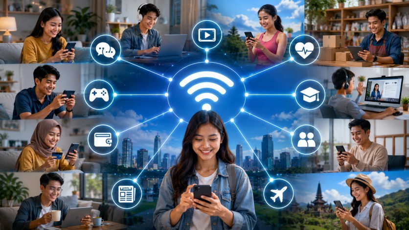 Survei APJII 2026 mengungkap alasan masyarakat menggunakan internet, hambatan akses, serta pola penggunaan digital Indonesia.