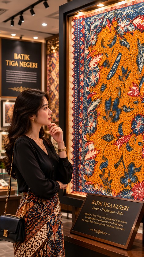 Telusuri sejarah Batik Tiga Negeri, mahakarya kolaborasi Lasem, Pekalongan, dan Solo yang kaya filosofi, budaya, dan warna.