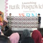 GKBRAA Paku Alam meluncurkan Batik Puspawicitra dan tari pendampingnya di Puspa Nuswantara 2026, JICC Jakarta.