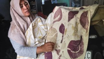Batik marenggo dimanfaatkan sebagai sumber warna dan motif selendang melalui teknik pewarnaan alami, batik tulis, dan ecoprint yang menarik.