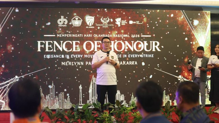 Merlynn Park Hotel Jakarta merayakan Haornas 2026 lewat Fence of Honour, memadukan anggar, sportivitas, elegansi, dan pengalaman kuliner ya.