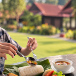 Citra Garden Restaurant di Cisarua, Puncak, menawarkan kuliner Nusantara, termasuk Nasi Timbel, dengan suasana hijau dan pemandangan pegunungan.